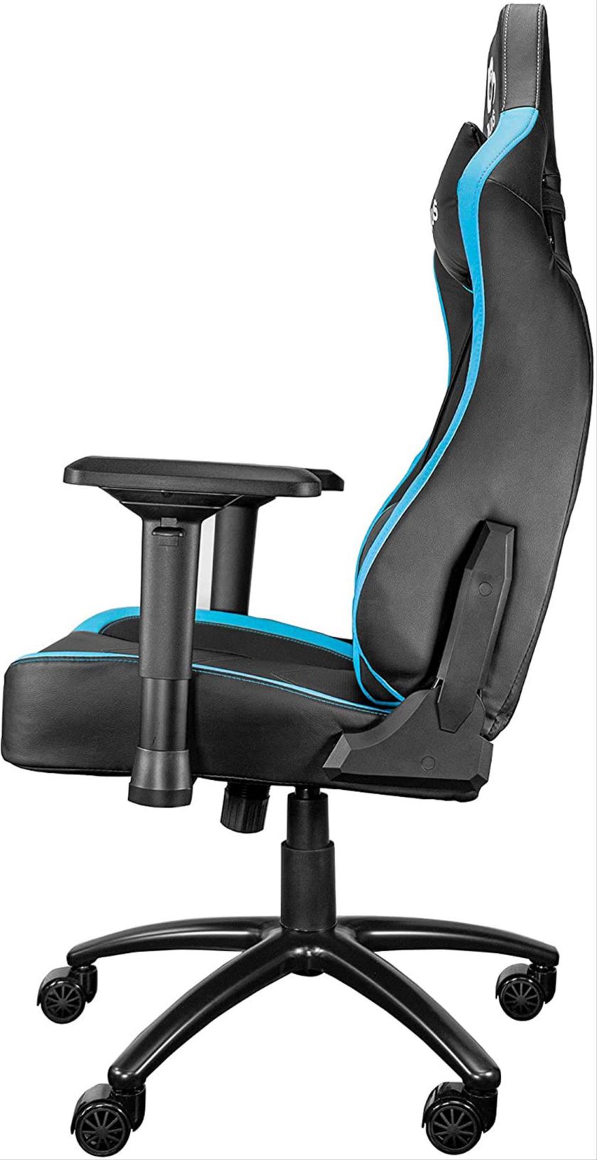 Silla Gamer Talius Vulture Black Azul Butterfly 4d Base Metal Ruedas Nylon